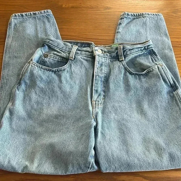 Vintage Gitano High Waist Rise Mom Jeans 80/90s Tapered Light Wash 8 short Denim - Picture 1 of 9